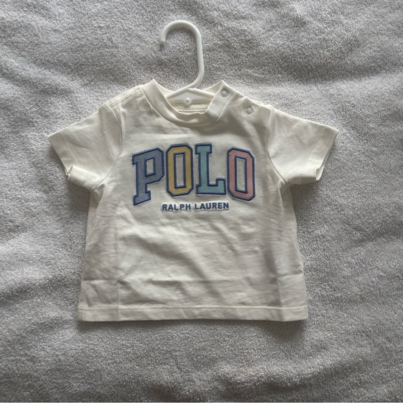 Ralph Lauren Cream and Blue Short Sleeve Tees - Picture 1 of 1